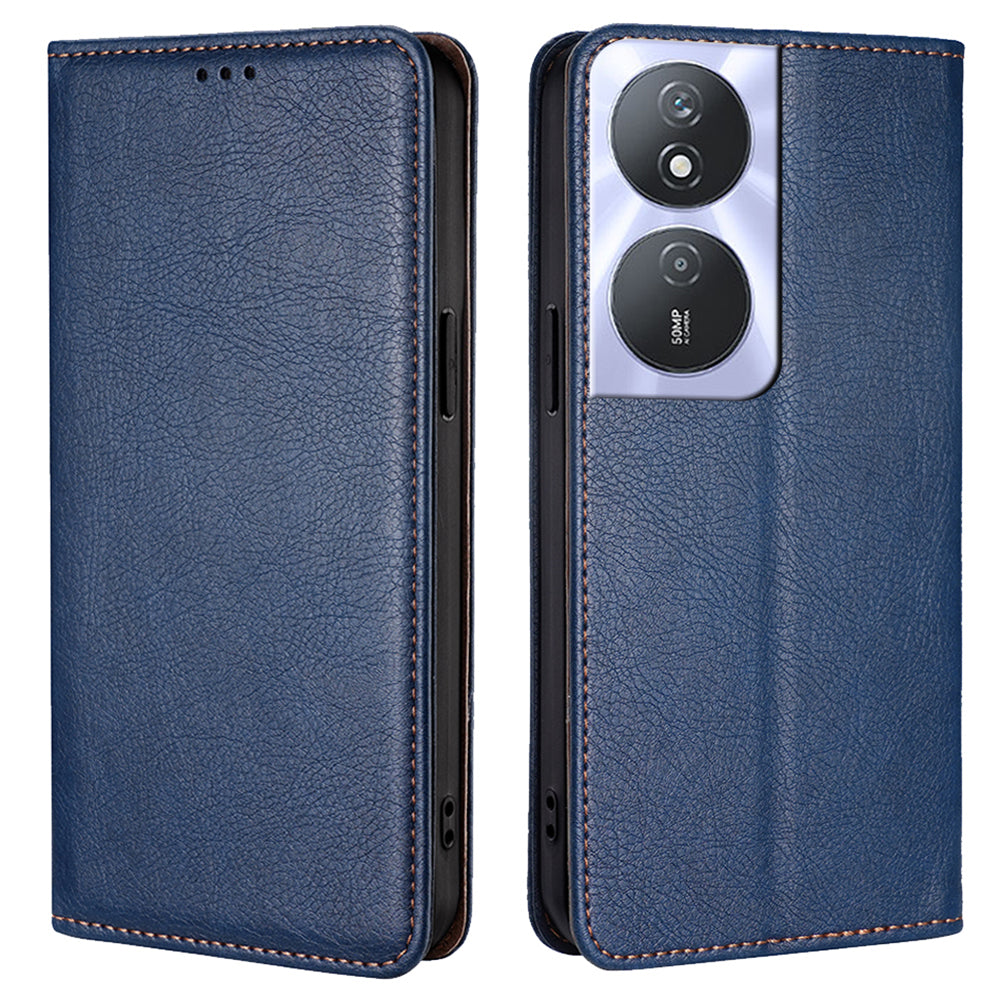 Solid Color Case for Honor Play 50 Plus 5G / Play 8T 5G / X7b 4G / 90 Smart Cover Folio Flip PU Leather Phone Protector - Blue Solid Color Case for Honor Play 50 Plus 5G / Play 8T 5G / X7b 4G / 90 Smart Cover Folio Flip PU Leather Phone Protector - Blue